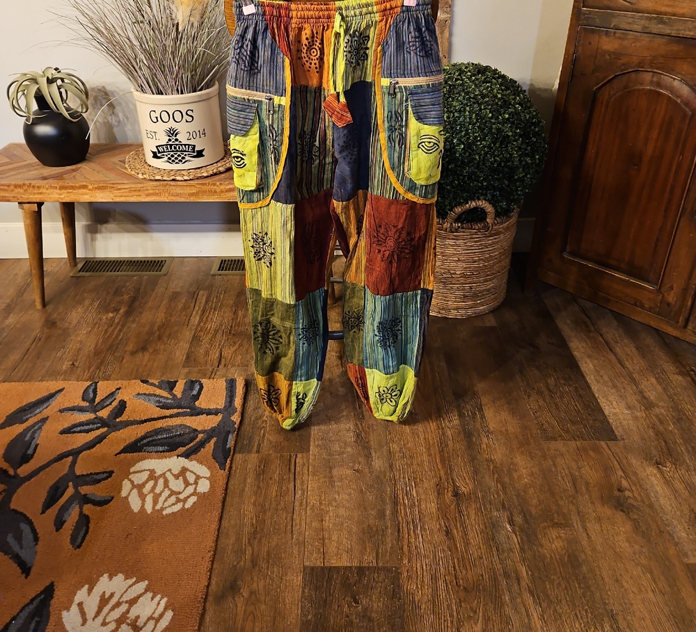 Patchwork Womens Balloon Pants - image 1